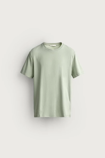 Мужская футболка ZARA Slim Fit /01, светло-зеленая