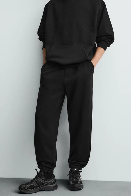 Мужские спортивные штаны zara regular fit, черные