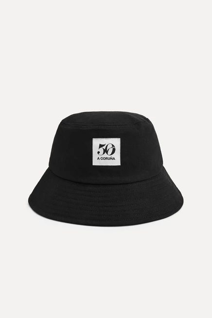 Женская панама Zara с нашивкой 50th, черная