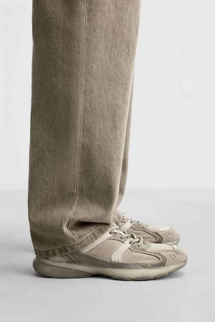 МОНОХРОМНЫЕ КРОССОВКИ ZARA taupe gray