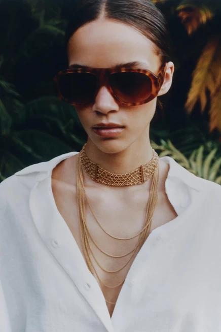 Набор из 2 колье Zara Choker Chain, золотистые